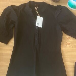 Black Buttoned Blouse
